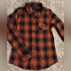 Juniors Medium NFL Chicago Bears Flannel New With Tags
